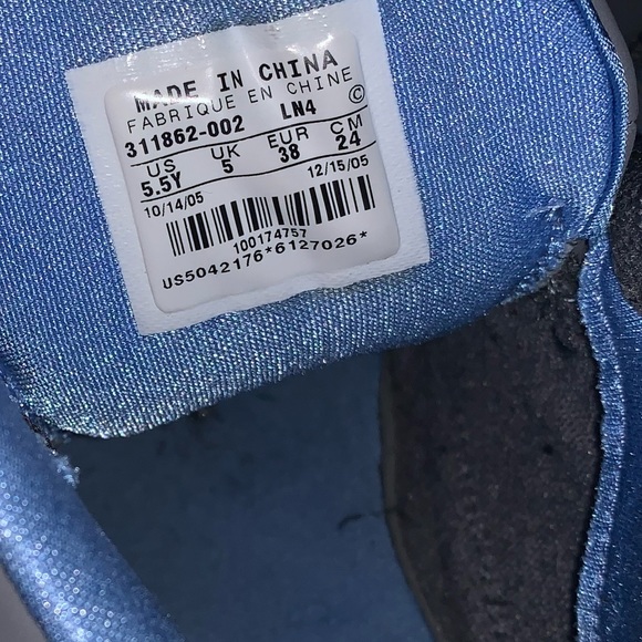 NIKE AIR JORDAN MELO 2005 5.5 Basketball Sneakers Blue Carmelo 311813-002 - Picture 15 of 17